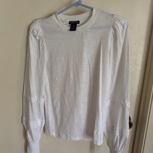 Chic White Blouse with Textured Design